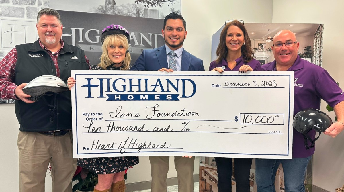 Highland Homes donation presentation